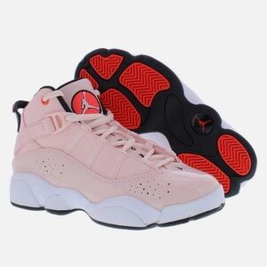 Jordan Kids' Pink and Black Sneakers